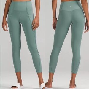 Lululemon Align Ribbed Panel High-Rise Tight 25" - Tidewater Teal, size 4